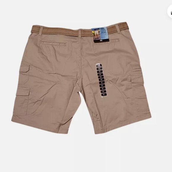 Iron Co. Shorts Men’s size 44 Tan Belted Stretch Twill Cargo Outdoor NEW - Picture 3 of 9